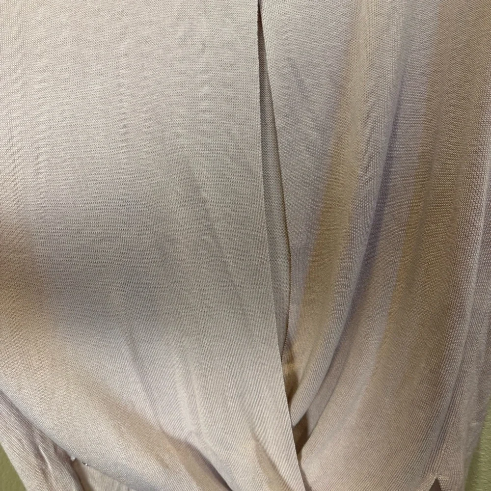 Lululemon Sunset Savasana Merino Wool Womens Blush Pink Open Back Sweater Sz 16